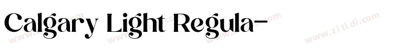 Calgary Light Regula字体转换